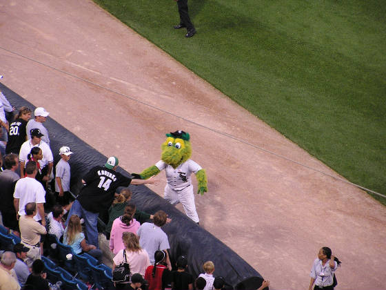 Southpaw greeting the fans - U.S. Cellular Field